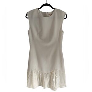 Rebecca Taylor Stacy Drop Waist White Mini Dress, Size 8